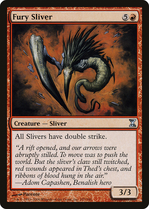 Fury Sliver (TSP-157) - uncommon