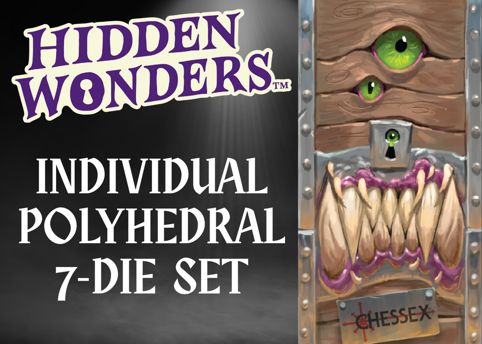 Hidden Wonders: Set of 7 Polyhedral Dice
