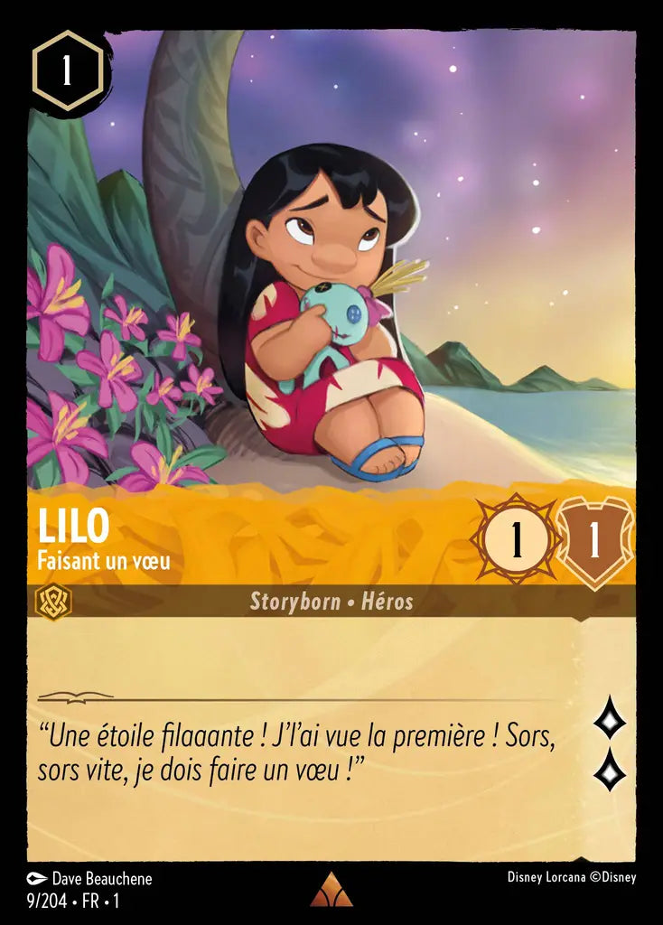 Lilo - Faisant un voeu (9/204) - Rare - Cold Foil