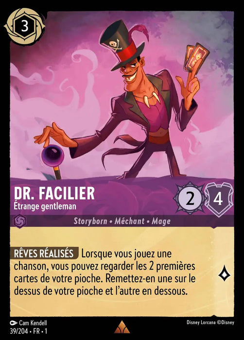 Dr. Facilier - Étrange gentleman (39/204) - Rare - Cold Foil