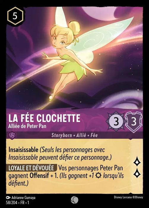 La Fée Clochette - Alliée de Peter Pan (58/204) - Commune - Cold Foil