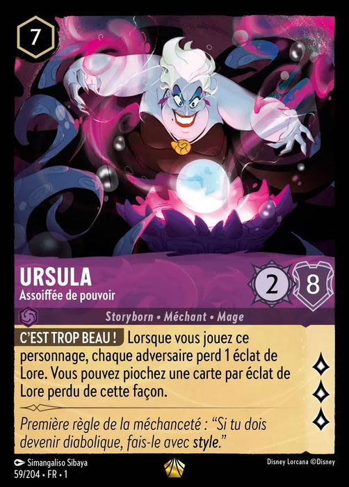 Ursula - Assoiffée de pouvoir (59/204) - Légendaire - Cold Foil