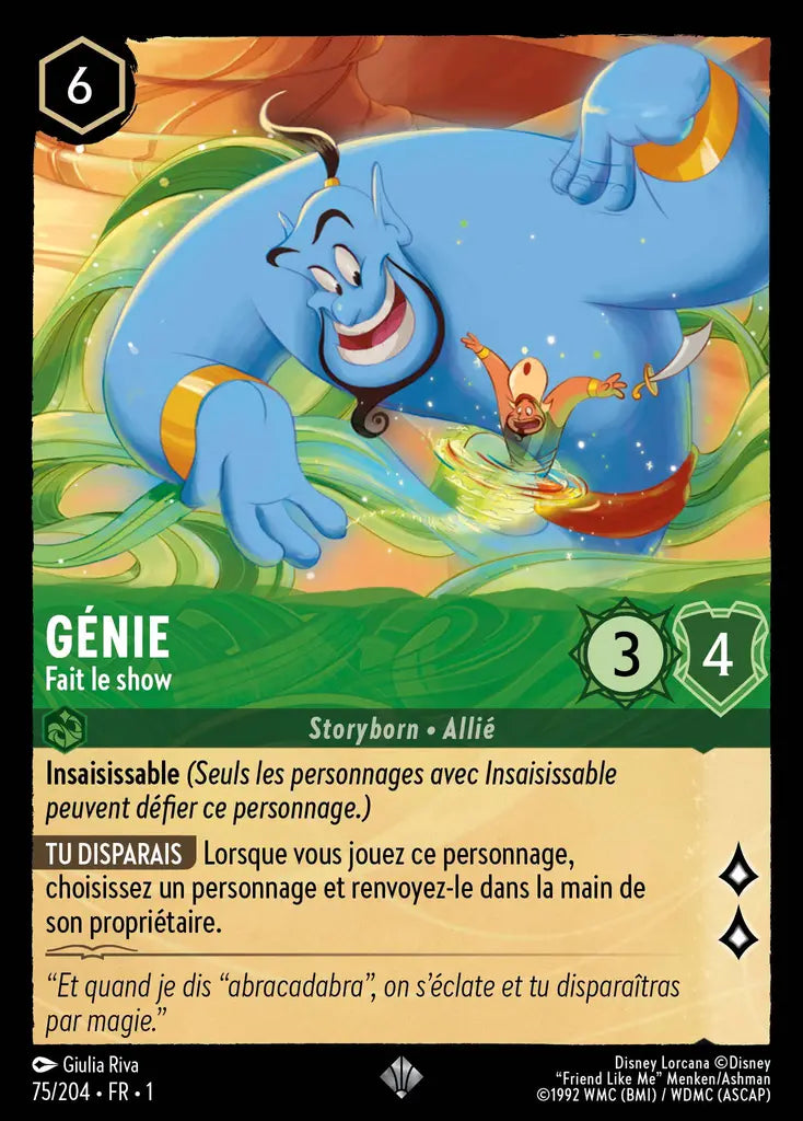 Génie - Fait le show (75/204) - Très Rare - Cold Foil