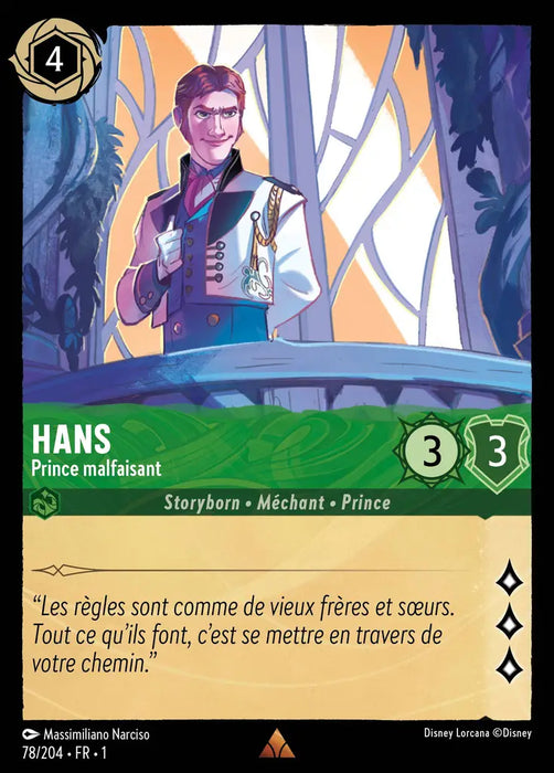 Hans - Prince malfaisant (78/204) - Rare - Cold Foil