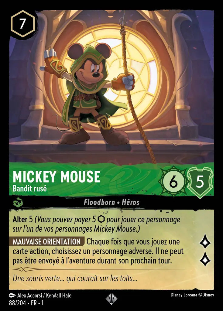 Mickey Mouse - Bandit rusé (88/204) - Très Rare - Cold Foil