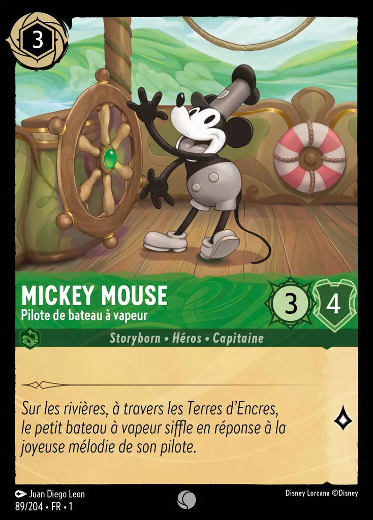 Mickey Mouse - Pilote de bateau à vapeur (89/204) - Commune - Cold Foil