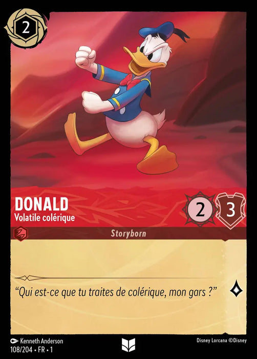 Donald - Volatile colérique (108/204) - Inhabituelle - Cold Foil