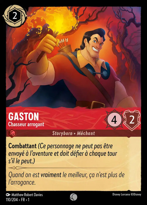 Gaston - Chasseur arrogant (110/204) - Commune - Cold Foil