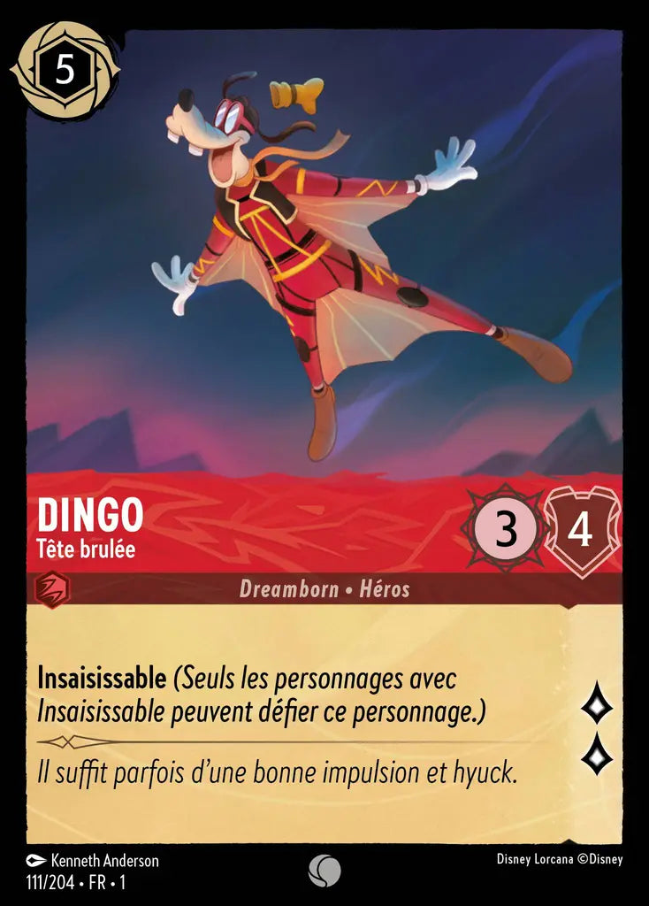 Dingo - Tête brulée (111/204) - Commune - Cold Foil