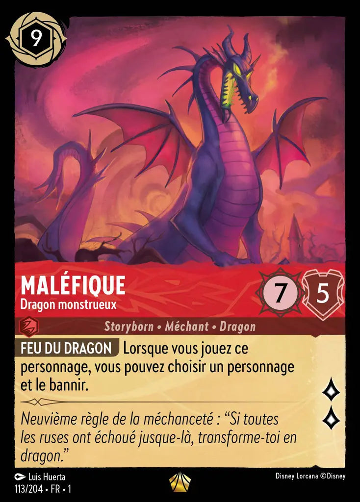 Maléfiques - Dragon monstrueux (113/204) - Légendaire - Cold Foil