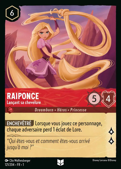 Raiponce - Lançant sa chavelure (121/204) - Inhabituelle - Cold Foil