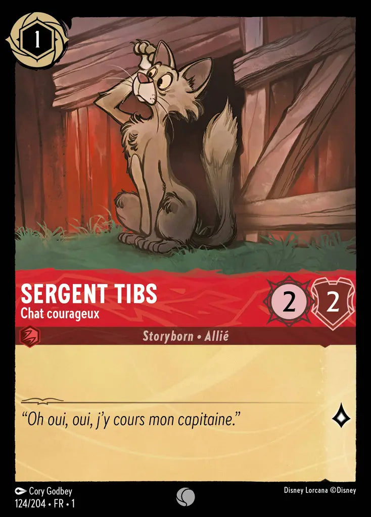 Sergent Tibs - Chat courageux (124/204) - Commune - Cold Foil
