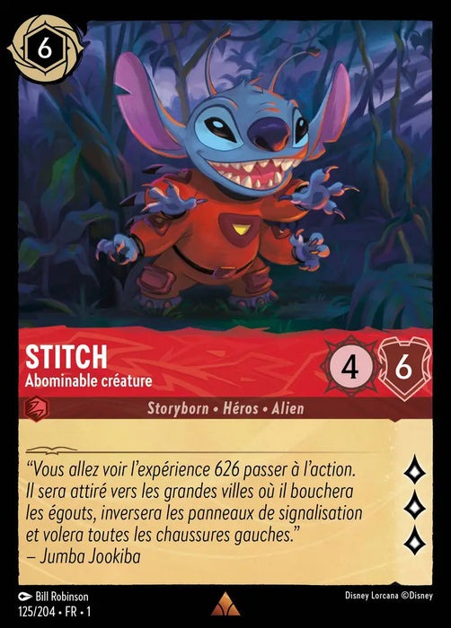 Stitch - Abominable créature (125/204) - Rare