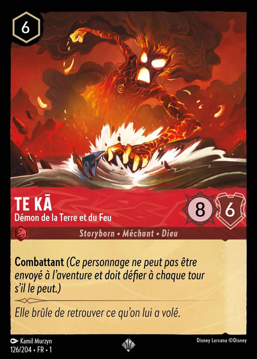 Te Ka - Démon de la Terre et du Feu (126/204) - Très Rare - Cold Foil