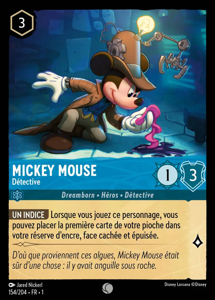 Mickey Mouse - Détective (154/204) - Commune - Cold Foil