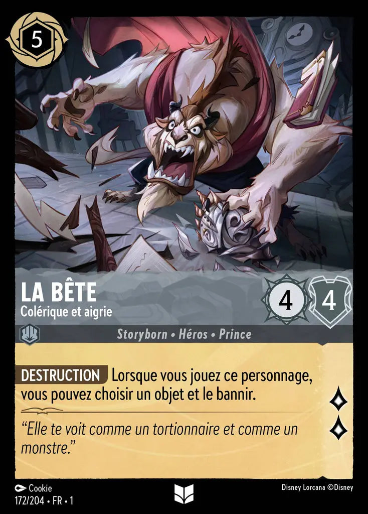 Beast - Colérique et aigrie (172/204) - Inhabituelle - Cold Foil