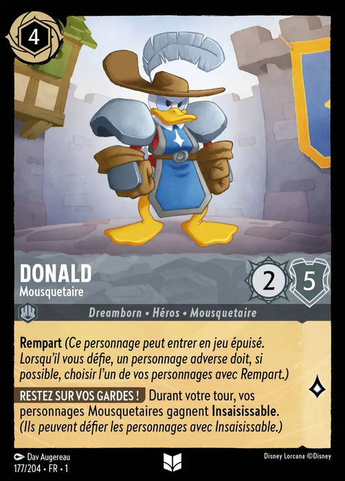 Donald - Mousquetaire (177/204) - Inhabituelle - Cold Foil