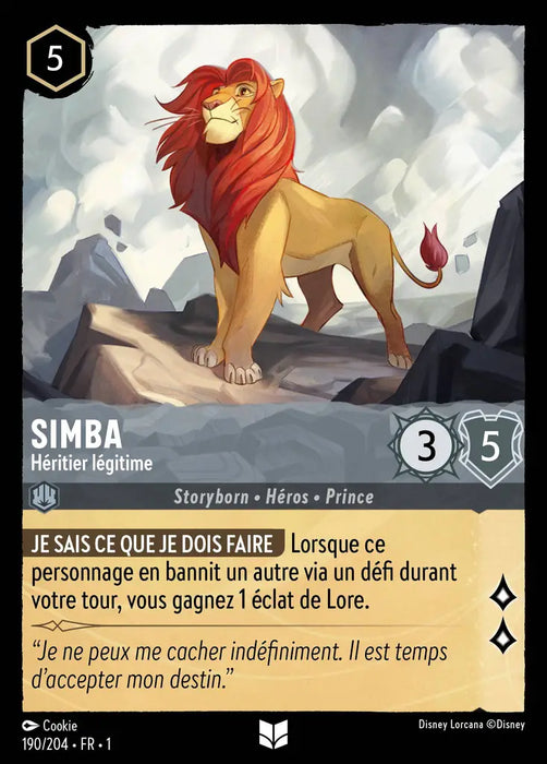 Simba - Héritier légitime (190/204) - Inhabituelle - Cold Foil