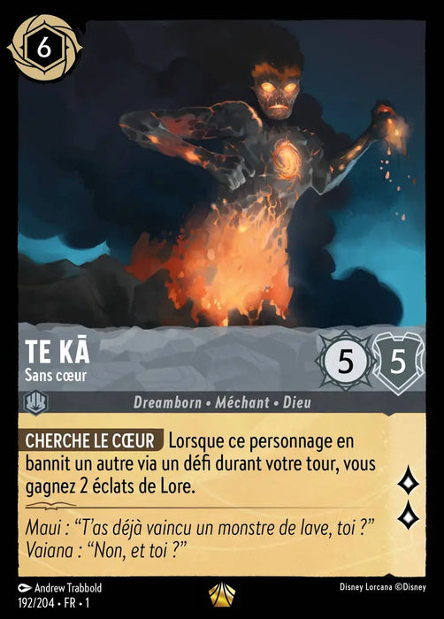 Te Ka - Sans coeur (192/204) - Légendaire - Cold Foil