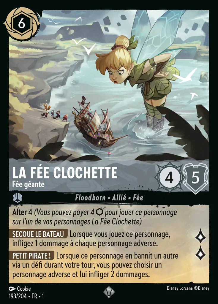 La fée Clochette - Fée géante (193/204) - Très Rare - Cold Foil