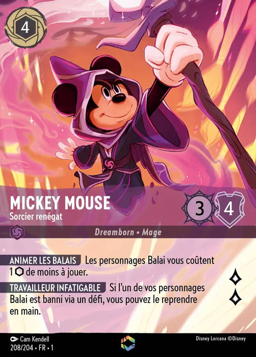 Mickey Mouse - Sorcier renégat (Enchantée) (208/204) - Enchantée - Holofoil