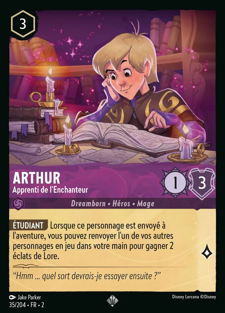 Arthur - Apprenti de l'enchanteur (35/204) - Très Rare - Cold Foil