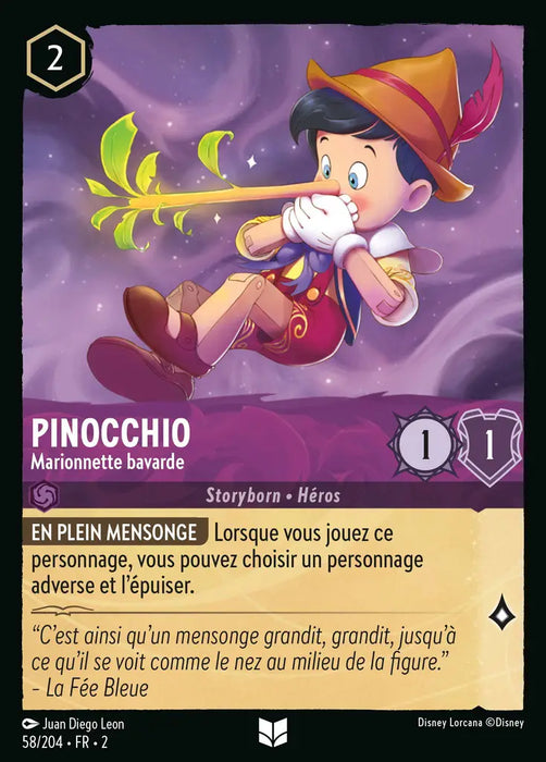 Pinocchio - Marionnette bavarde (58/204) - Inhabituelle - Cold Foil