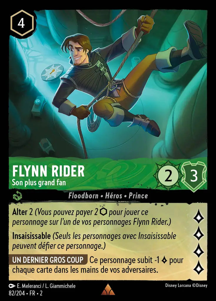 Flynn Rider - Son plus grand fan (82/204) - Rare - Cold Foil