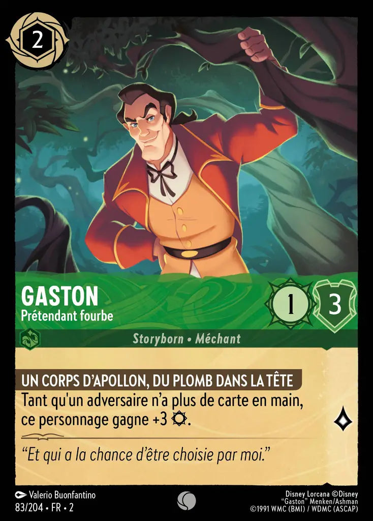 Gaston - Prétendant fourbe (83/204) - Commune - Cold Foil