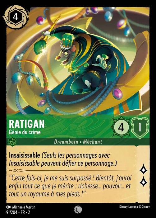 Ratigan - Génie du crime (91/204) - Commune - Cold Foil