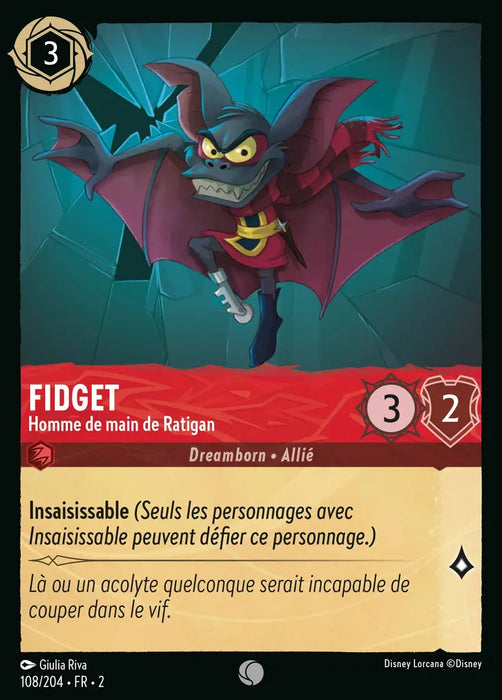 Fidget - Homme de main de Ratigan (108/204) - Commune - Cold Foil