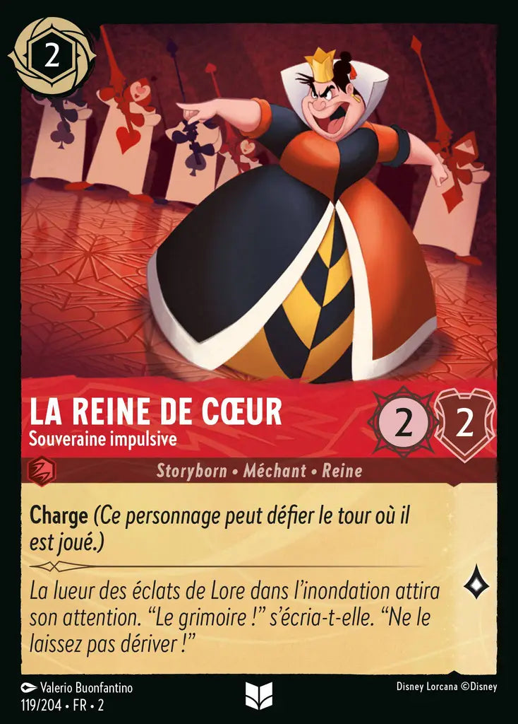 La Reine de Coeur - Souveraine impulsive (119/204) - Inhabituelle - Cold Foil