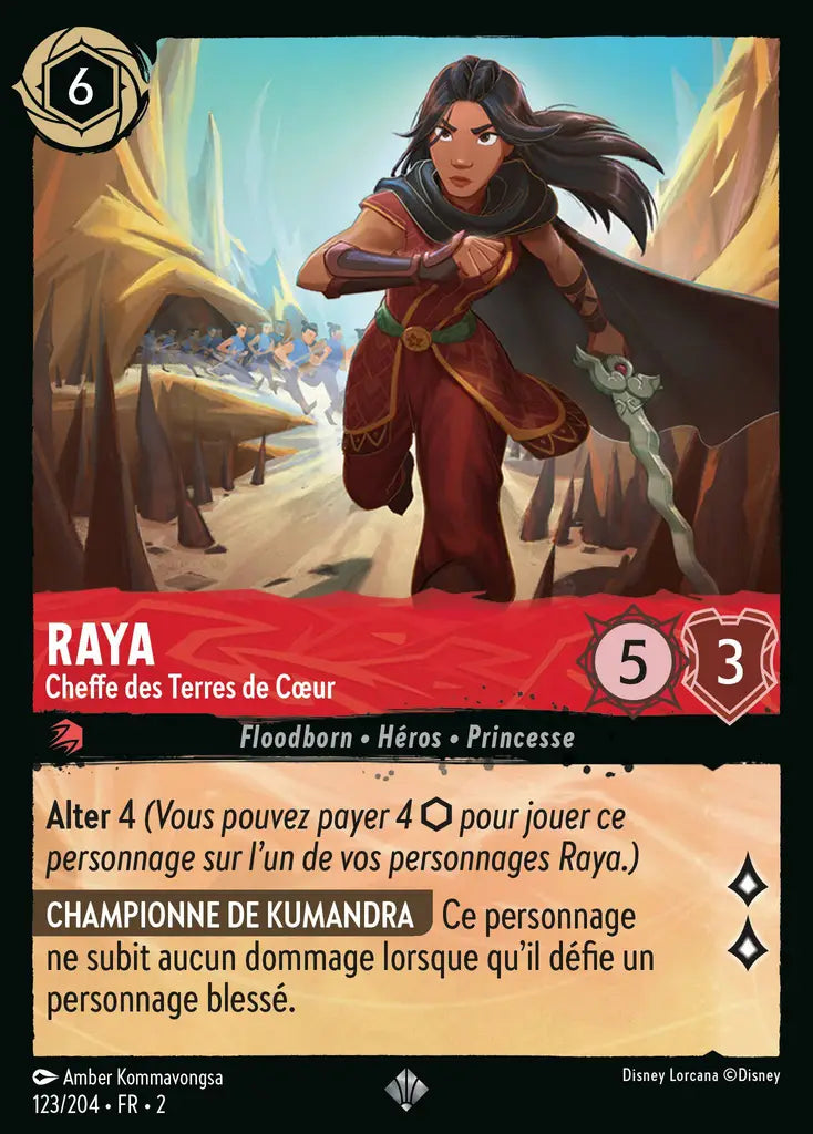 Raya - Cheffe des Terres de Coeur (123/204) - Très Rare - Cold Foil