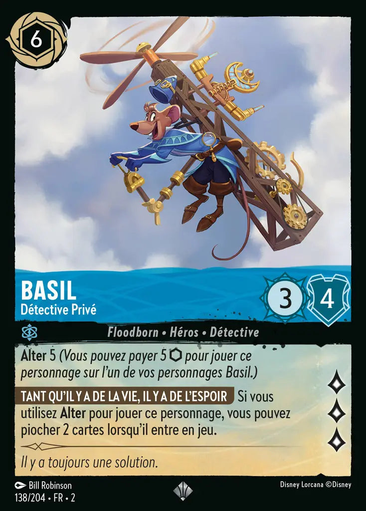 Basil - Détective privé (138/204) - Très Rare - Cold Foil