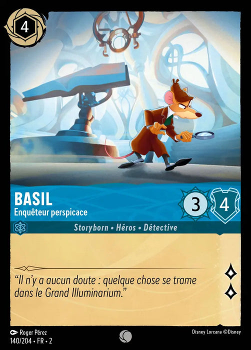 Basil - Enquêteur perspicace (140/204) - Commune - Cold Foil