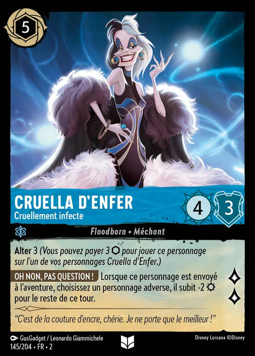 Cruella d'Enfer - Cruellement infecte (145/204) - Inhabituelle - Cold Foil