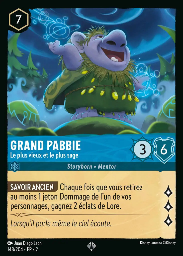 Grand Pabbie - Le plus vieux et le plus sage (148/204) - Très Rare - Cold Foil