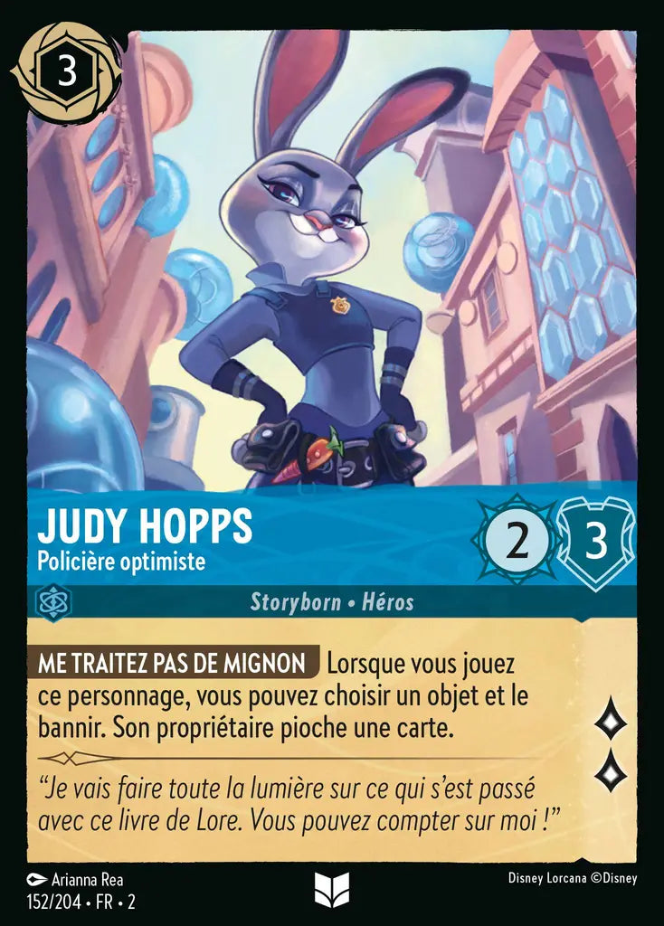 Judy Hopps - Policière optimiste (152/204) - Inhabituelle - Cold Foil