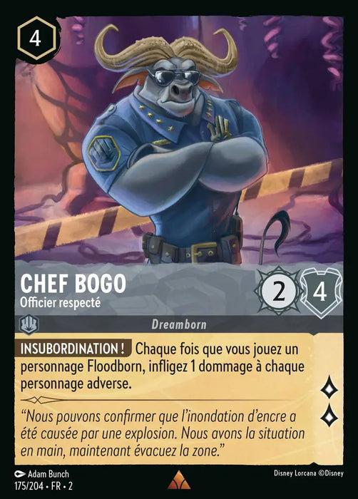Chef Bogo - Officier respecté (175/204) - Rare - Cold Foil