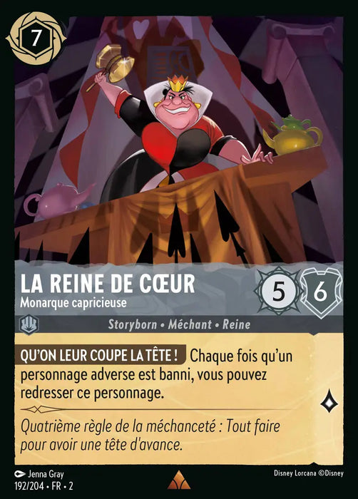 La Reine de Coeur - Monarque capricieuse (192/204) - Rare - Cold Foil