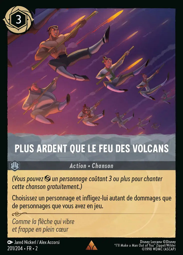 Plus ardent que le feu des volcans (201/204) - Rare - Cold Foil
