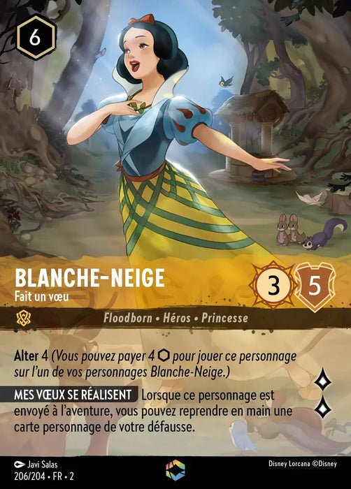 Blanche-Neige - Fait un voeu (Enchantée) (206/204) - Enchantée - Holofoil