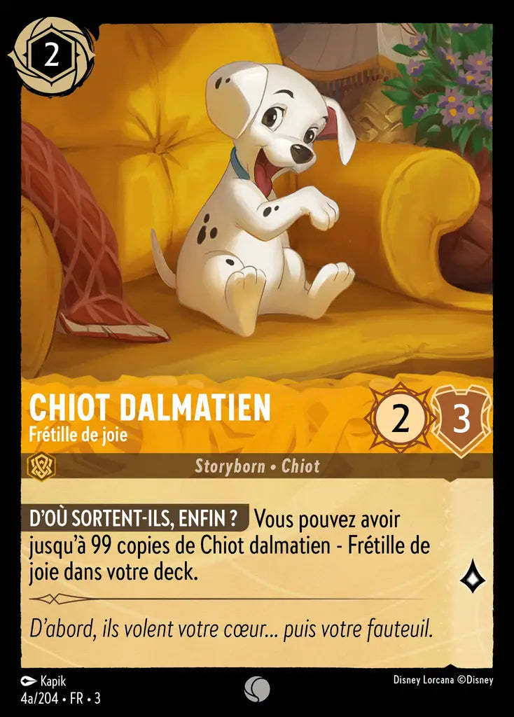 Chiot Dalmatien - Frétille de joie (4a/204) - Commune - Cold Foil