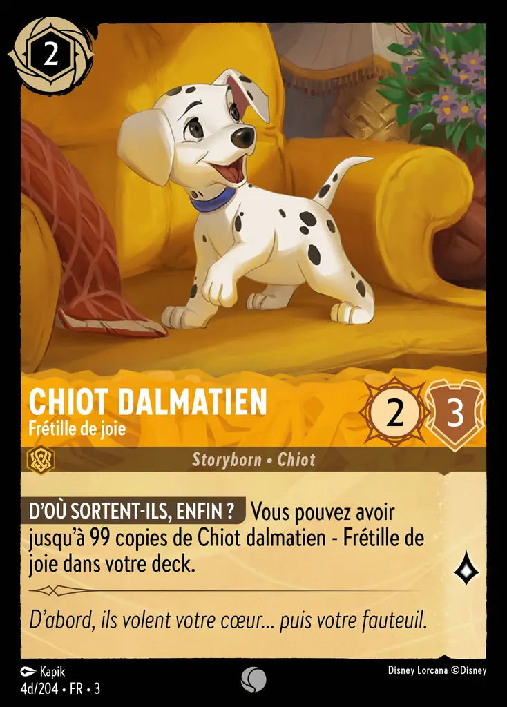 Chiot Dalmatien - Frétille de joie (4d/204) - Commune - Cold Foil