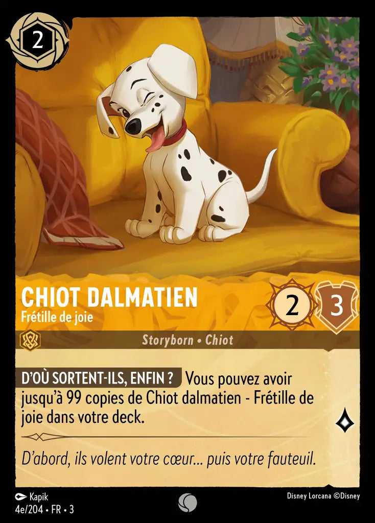 Chiot Dalmatien - Frétille de joie (4e/204) - Commune - Cold Foil
