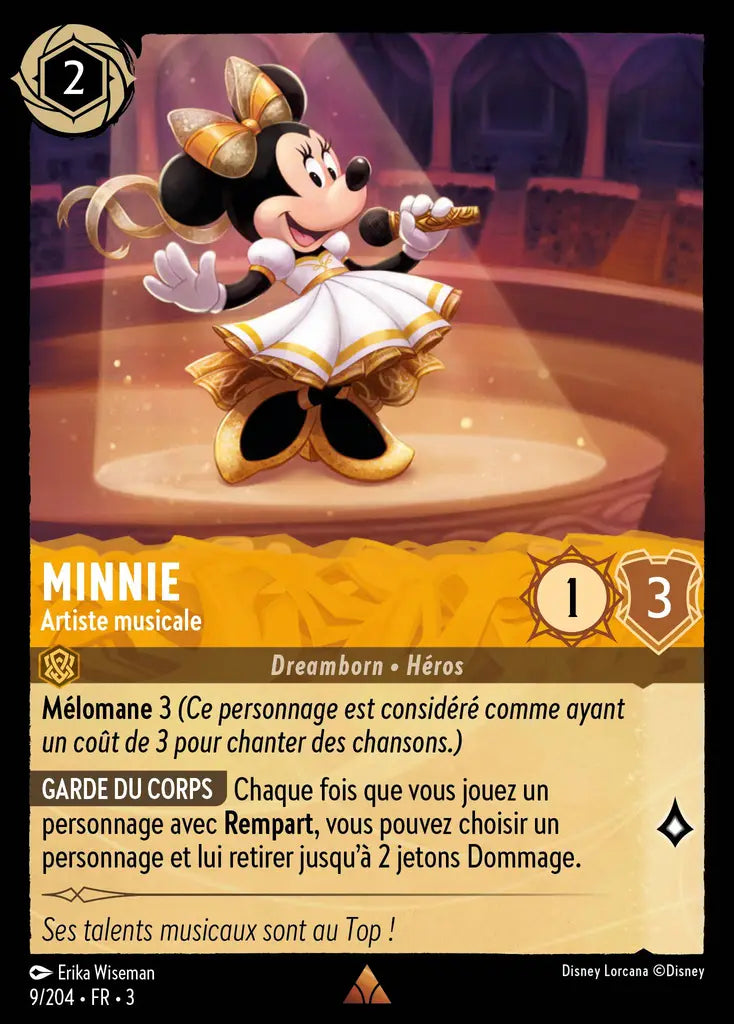 Minnie - Artiste musicale (9/204) - Rare - Cold Foil
