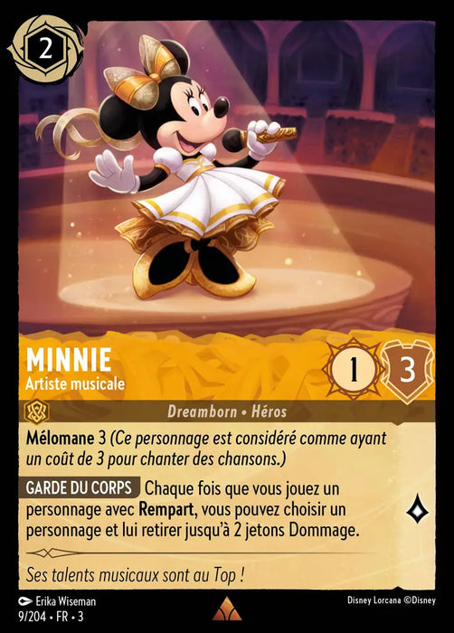 Minnie - Artiste musicale (9/204) - Rare - Cold Foil