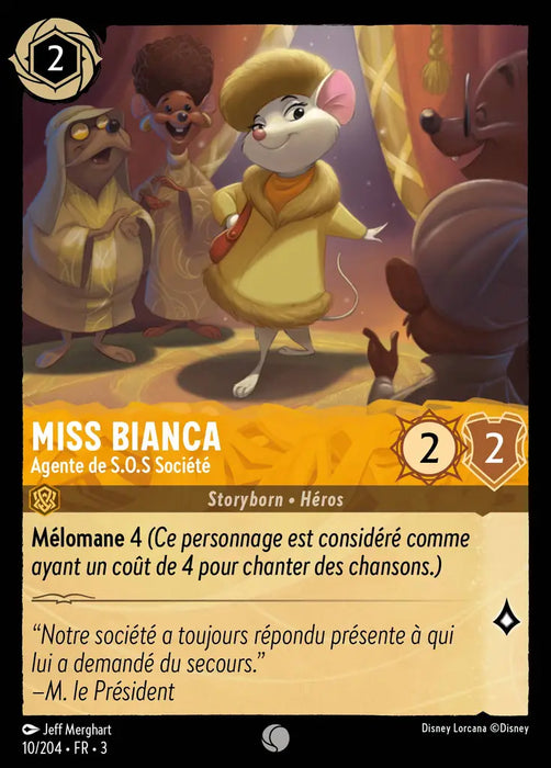 Miss Bianca - Agente de S.O.S Société (10/204) - Commune