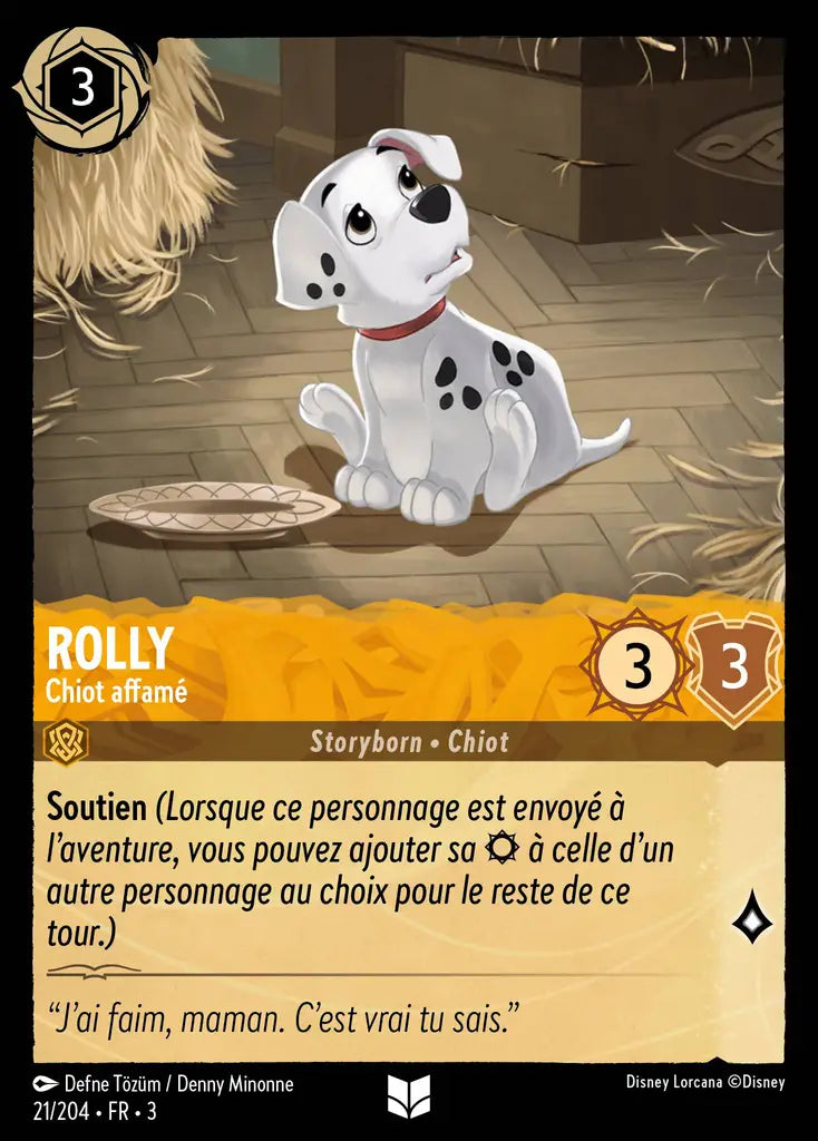 Rolly - Chiot affamé (21/204) - Inhabituelle - Cold Foil