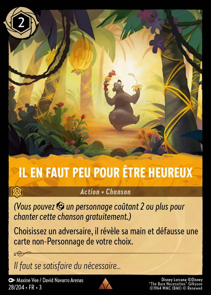 Il en faut peu pour être heureux (28/204) - Rare - Cold Foil